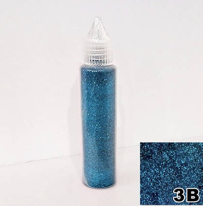 Блискітки Блакитні в пляшечці з дозатором 30 мл, глітер сухий