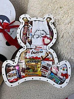 Подарочный набор "Сладкий медвежонок" | Сладкий бокс сюрприз с носочками мишка | Sweet Box bear