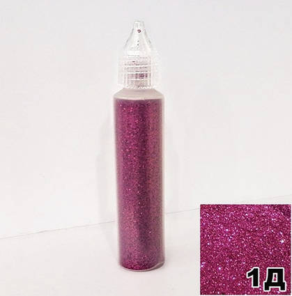 Блискітки Малинові в пляшечці з дозатором 30 мл, глітер сухий