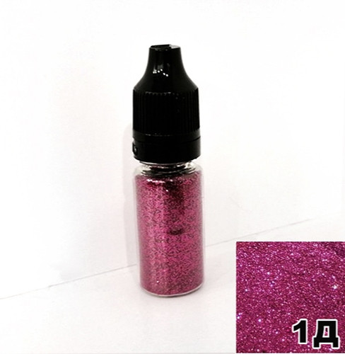 Блискітки Малинові в пляшечці з дозатором 10 мл, глітер сухий, фото 1