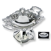 Цукерниця квадратна MCA Vizyon з меляра з посрібленням покрита захисним шаром лаку