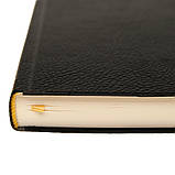 Щоденник датований на 2026 рік гнучкий з резинкою Дакар Преміум Еластик чорний для брендування, фото 4