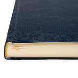 Щоденник датований на 2026 рік гнучкий з резинкою Дакар Преміум Еластик синій для брендування, фото 4