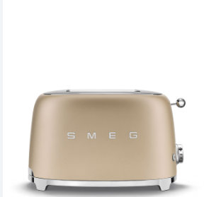 Електричний двосекційний тостер Smeg TSF01CHMEU портарівний універсальний кухонний тостер кремовий