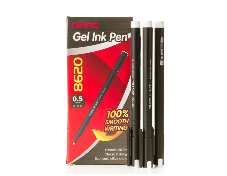 Ручка гелева Aihao-8620 чорна