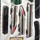 Потяг поїзд Столичний експрес, Ігровий набір залізниці України, укр озвучка, 1:43, LED-підсвітка, 3 вагони, TK Group (84467), фото 2