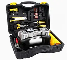 Повітряний компресор Комплект для накачування та ремонту шин у кейсі