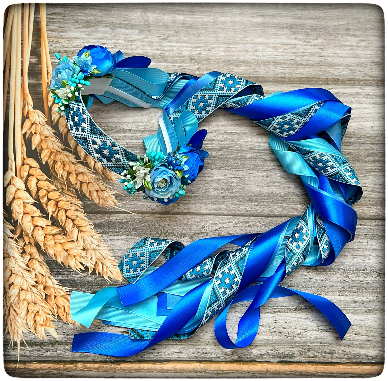 Обруч-чільце для волосся Шик блакитний., фото 1