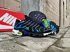 Чоловічі кросівки Nike Air Max Plus TN чорні з синім, фото 3
