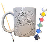 Набір для творчості кружка розмальовка З Днем народження 330 мл біла (КР0061), фото 2