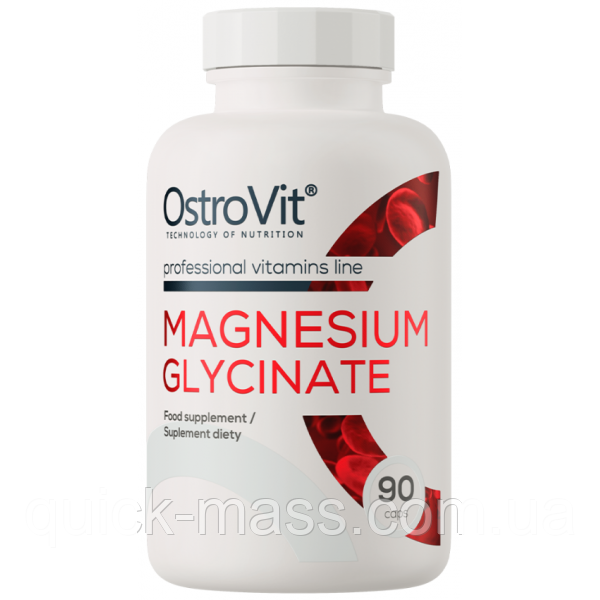 Магніій гліцинат для нервової системи Ostrovit Magnesium Glycinate - 90 капс, фото 1