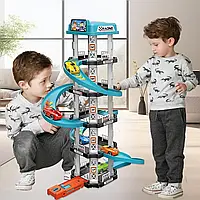 Дитячий перегоновий автотрек MH2003 Childrens Rail Car 62 pcs, Перегонова траса-парковка