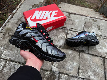 Чоловічі кросівки Nike Air Max Plus TN Black чорні з сірим, фото 1