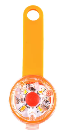 IPX7 Водонепроникний світлодіодний нашийник для собак і кішок жовтогарячий, фото 1