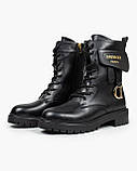 Жіночі зимові черевики Dior Boots Black (з хутром) ALL07187, фото 3