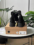 Жіночі зимові черевики Угг UGG Classic Sweater Letter Boot Black (з хутром) 1144045-BLK, фото 10