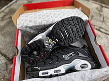 Чоловічі кросівки Nike Air Max Plus TN Black чорні з білим, фото 6