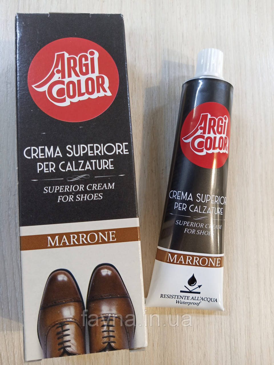 Коричневий крем для взуття Argi Color Marrone (50 мл)