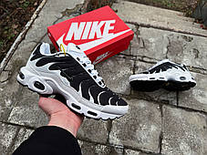 Кросівки Nike Air Max Plus TN унісекс White білі з чорним, фото 4