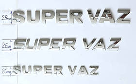 Напис "SUPER VAZ" літерами хром