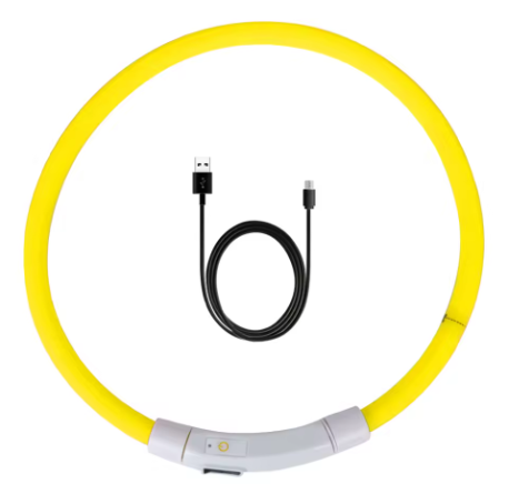 Миготливий світний нашийник желтый, фото 1