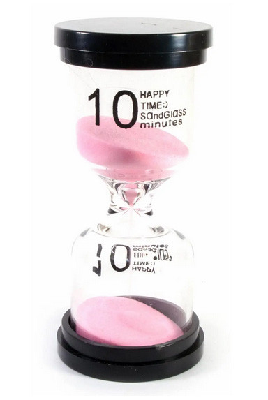 Пісочний годинник на 10 хв рожевий пісок, фото 1
