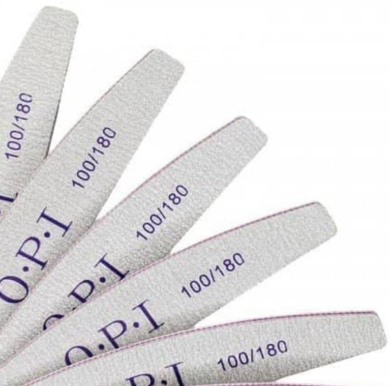 Пилка для нігтів OPI 100/180 гріт човен 25 шт