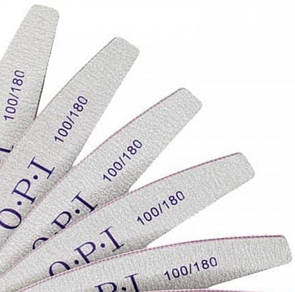 Пилка для нігтів OPI 100/180 гріт човен 25 шт