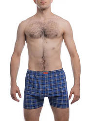 Чоловічі труси шорти облягаючі сімейні 100% бавовна Атлет МО top 000064 сині (розміри: 54-56)