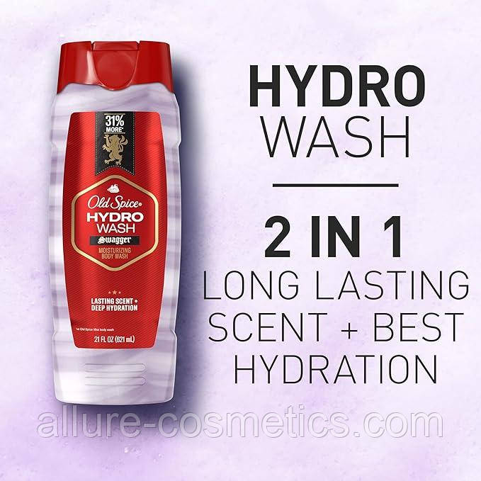 Зволожувальний гель для душу Old Spice Hydro Body Wash Smoother Swagger 621 мл (сша)