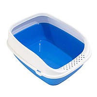 Туалет для котів рамкою BETA PLUS, блакитний, 43x31x16 см
