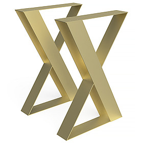 Комплект опор для столу з металу 500×108 мм, H 730 мм 2 шт Золото