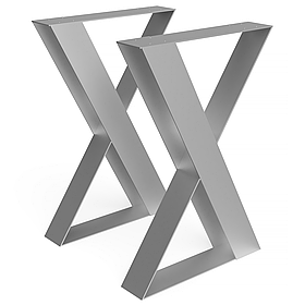 Комплект опор для столу з металу 500×108 мм, H 730 мм 2 шт Сатин