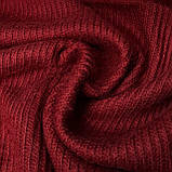 Трикотаж в'язка щільний темно-червоний, фото 5