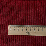 Трикотаж в'язка щільний темно-червоний, фото 3
