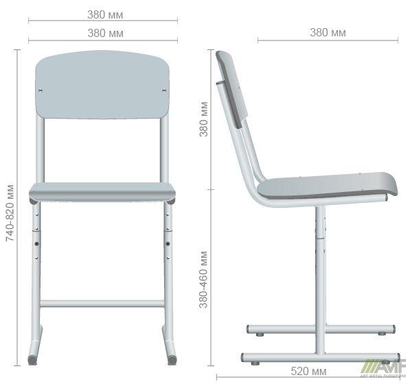 Стілець Шкільний регульований 4-6 р. р. лак бук