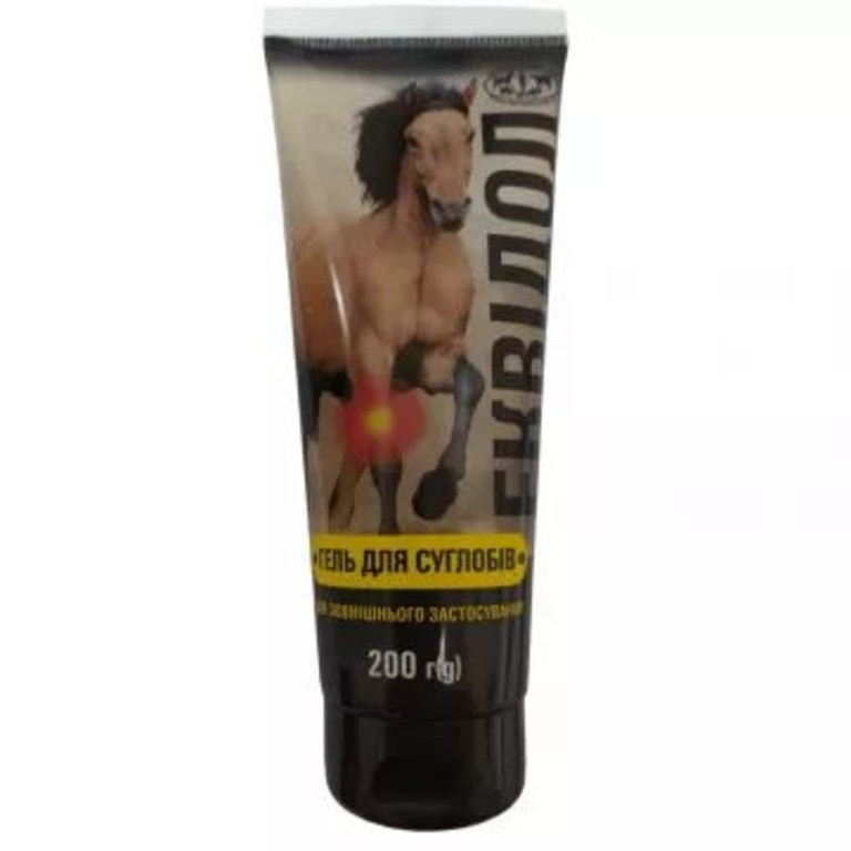 Еквідол гель для суглобів з мелоксикамом, глюкозаміном, хондроїтином для коней, 200 мл, фото 1
