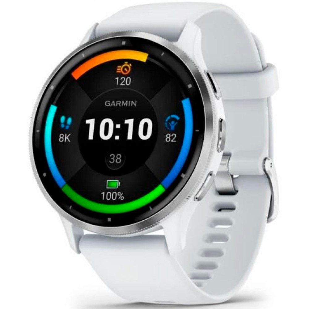 Garmin Venu 3 Silver Stainless Steel Bezel with Whitestone Case and Silicone Band 010-02784-00/50 Розумний годинник, фото 1