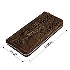 Чоловік клатч Vintage 14462 шкіра під крокодила Коричневий, фото 3