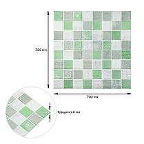 Панель стінова 3D 700х700х4мм мозаїка зелена (D) SW-00002010, фото 6