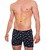 Чоловічі труси боксери Bono МШ принт морський чорні (розміри: 46-56), фото 2