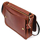 Шкіряна сумка через плече формату А4 Limary lim-3028RB коньячна, фото 8