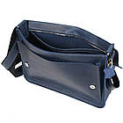 Шкіряна сумка через плече формату А4 Limary lim-3028RK синя, фото 9