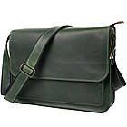 Шкіряна сумка через плече формату А4 Limary lim-3028RE зелена, фото 3