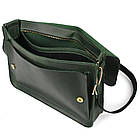 Шкіряна сумка через плече формату А4 Limary lim-3028RE зелена, фото 7