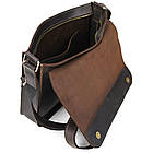 Шкіряна сумка через плече формату А4 Limary lim-3028RC коричнева, фото 7