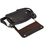 Шкіряна сумка через плече формату А4 Limary lim-3028RC коричнева, фото 9