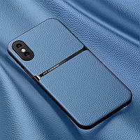 Шкіряний чохол Elegance з магнітом для Apple iPhone X Light blue