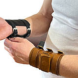 Браслет манжета з кишенею з натуральної шкіри Silver Taurus 7789., фото 10