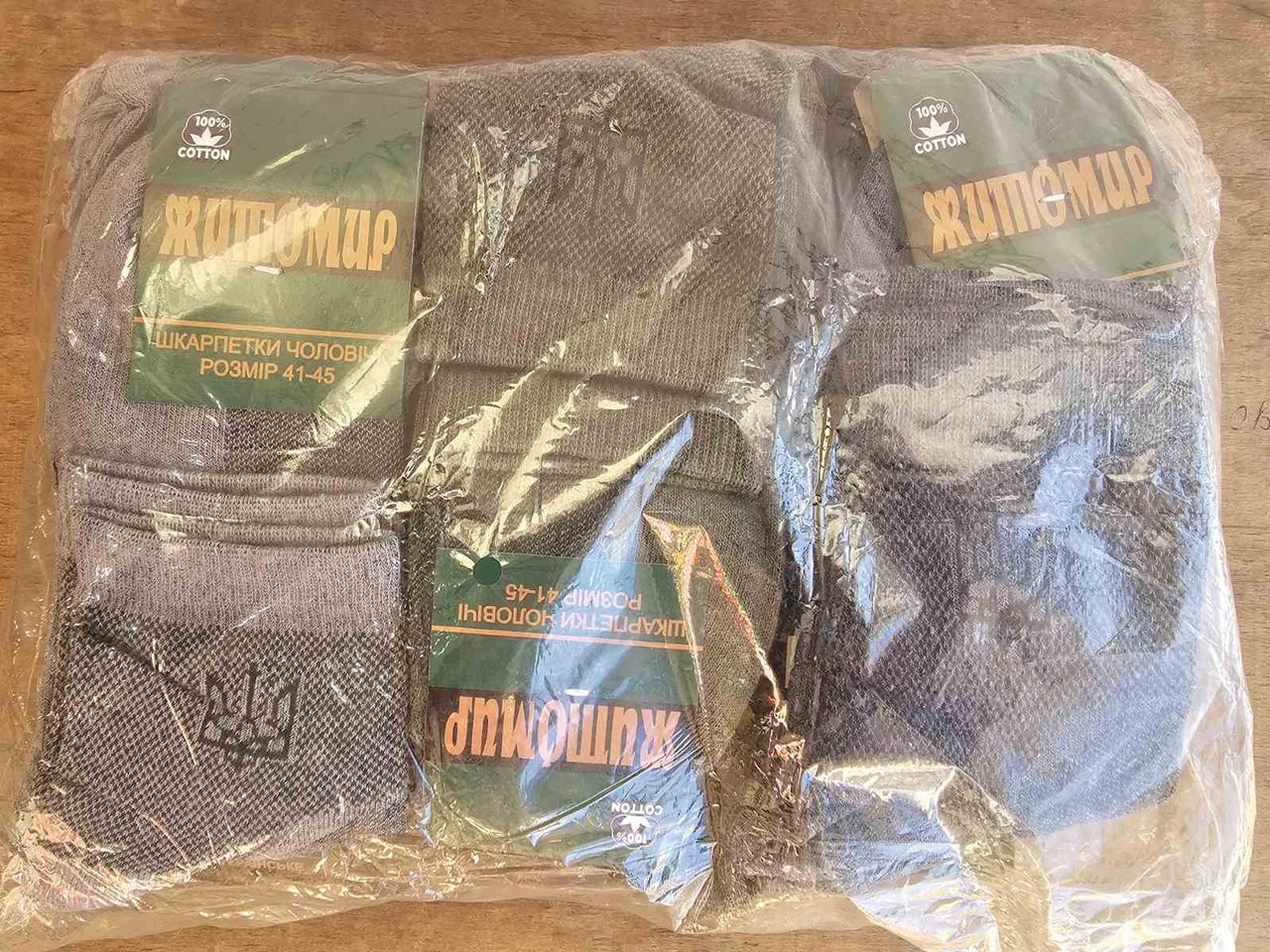 Шкарпетки чоловічі літні в сітку з тризубом, фото 1